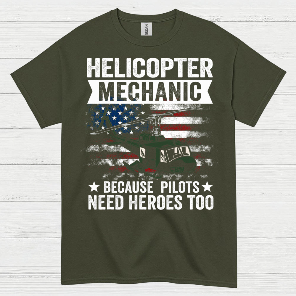 Helicopter Mechanic Heroes Aviation T Shirt