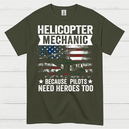 Helicopter Mechanic Heroes Aviation T Shirt