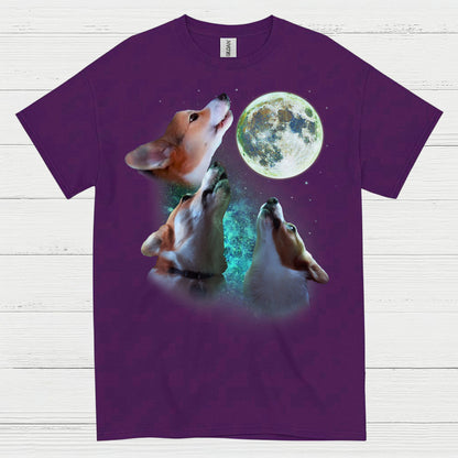 Howling Corgis Moon Night T Shirt