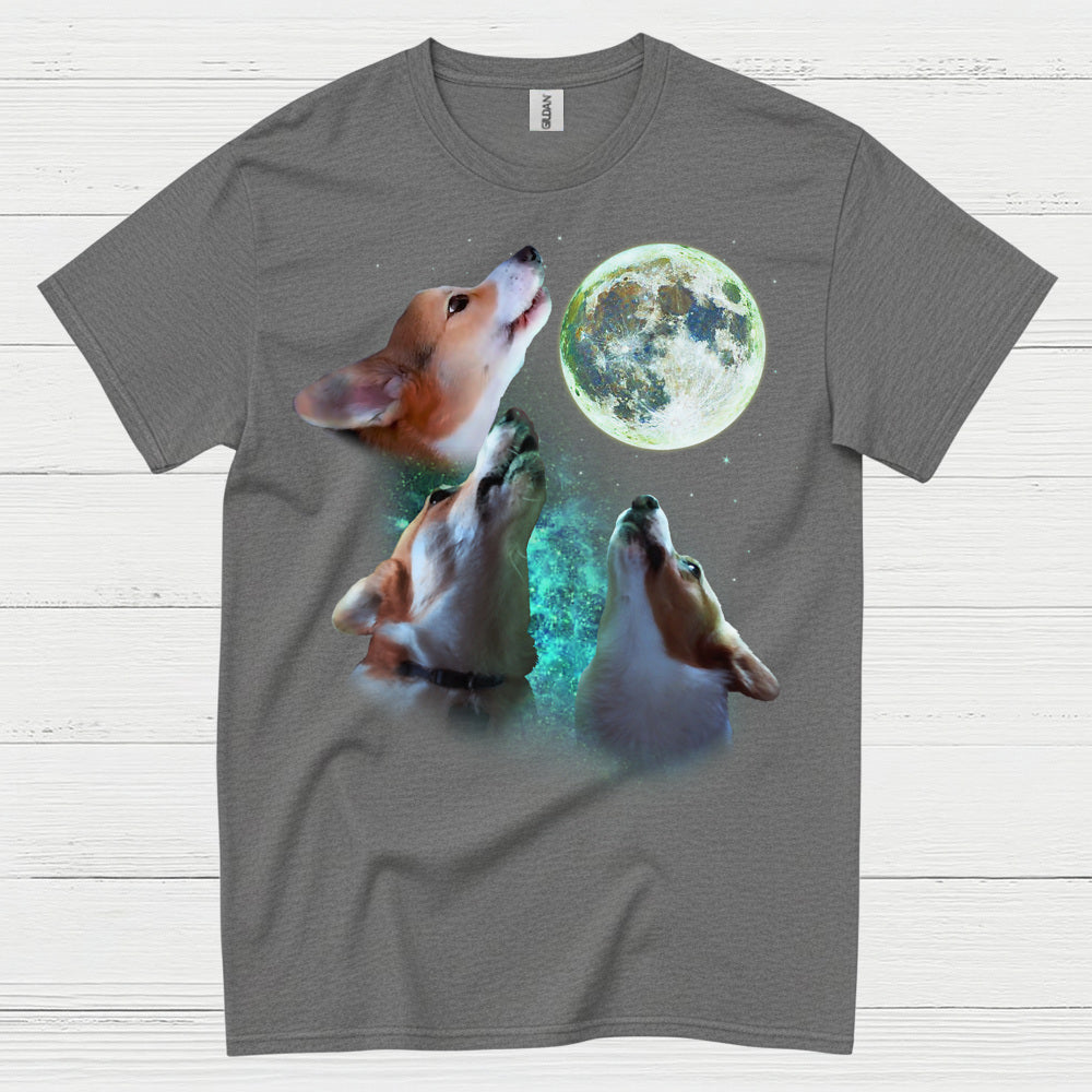 Howling Corgis Moon Night T Shirt