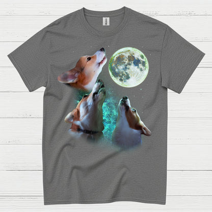 Howling Corgis Moon Night T Shirt
