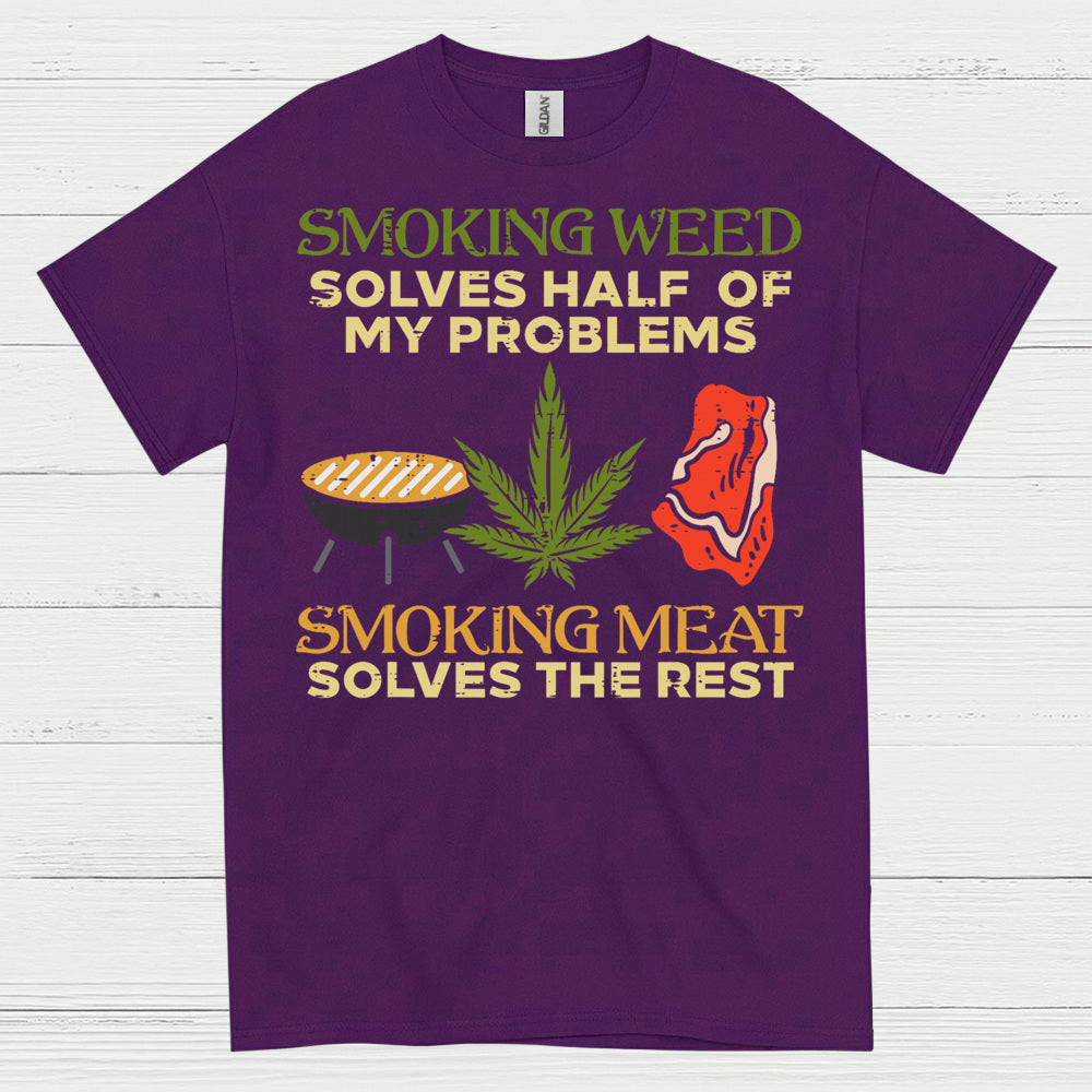 Smoking Weed Smoking Meat T Shirt