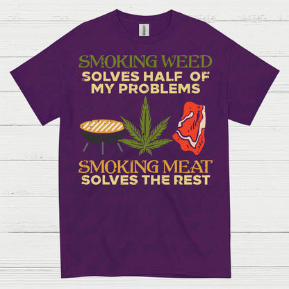 Smoking Weed Smoking Meat T Shirt