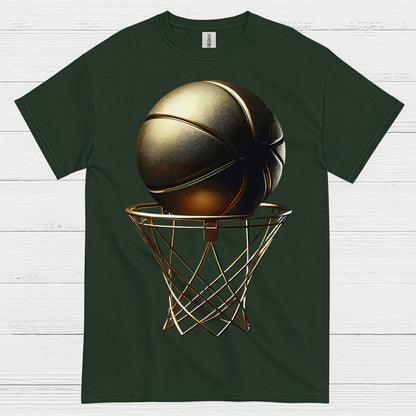 Gold Swish Basketball T Shirt