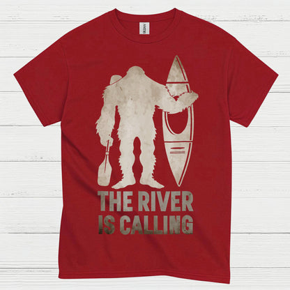 The River Is Calling Bigfoot Kayak T Shirt