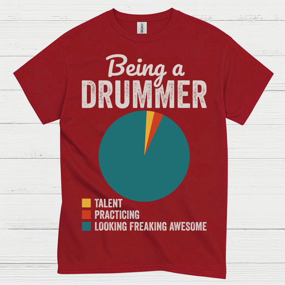 Drummer Life Pie Chart T Shirt