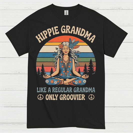 Hippie Grandma Groovier Than Regular T Shirt