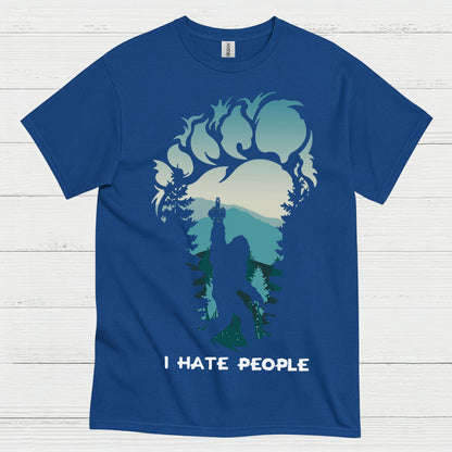 I Hate People Bigfoot T Shirt