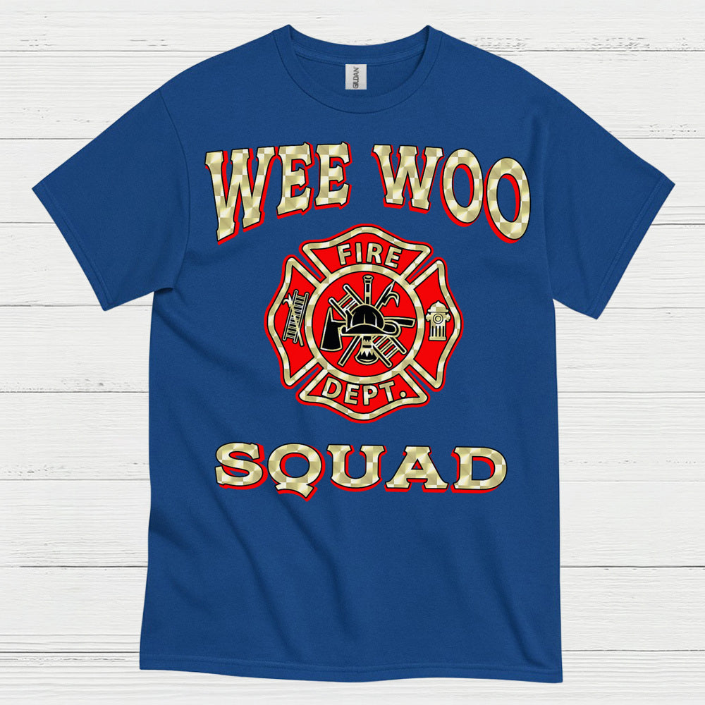 Wee Woo Squad Firefighter Humor T Shirt