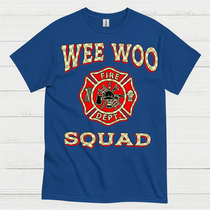 Wee Woo Squad Firefighter Humor T Shirt