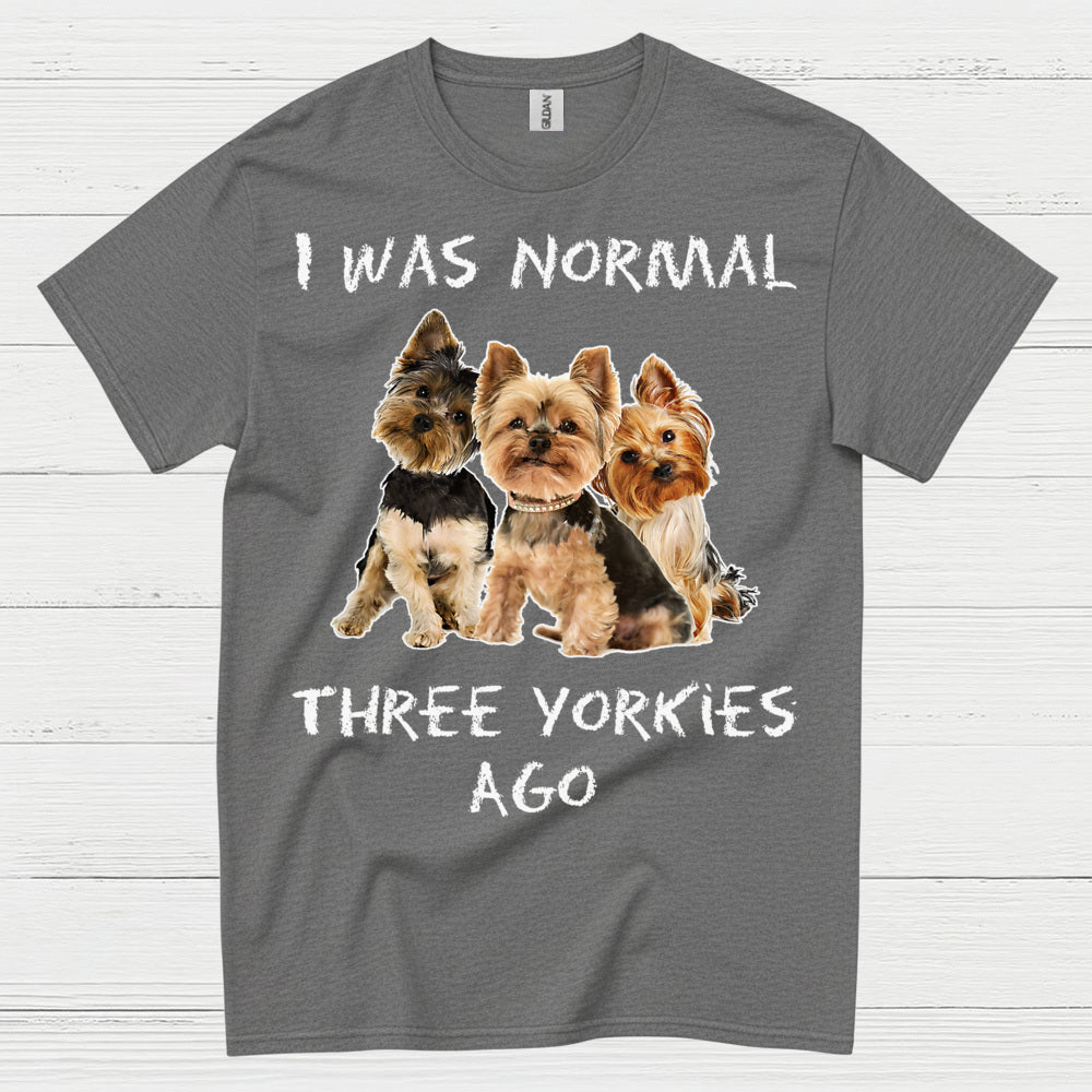Funny Three Yorkies Ago Dog Lover T Shirt