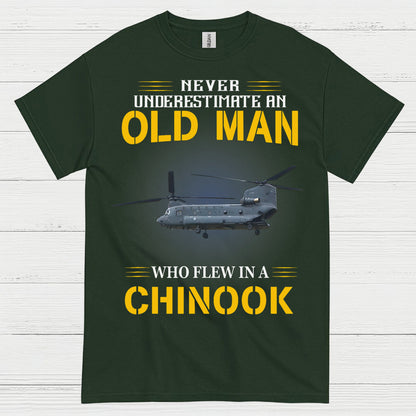 Never Underestimate An Old Man Chinook T Shirt