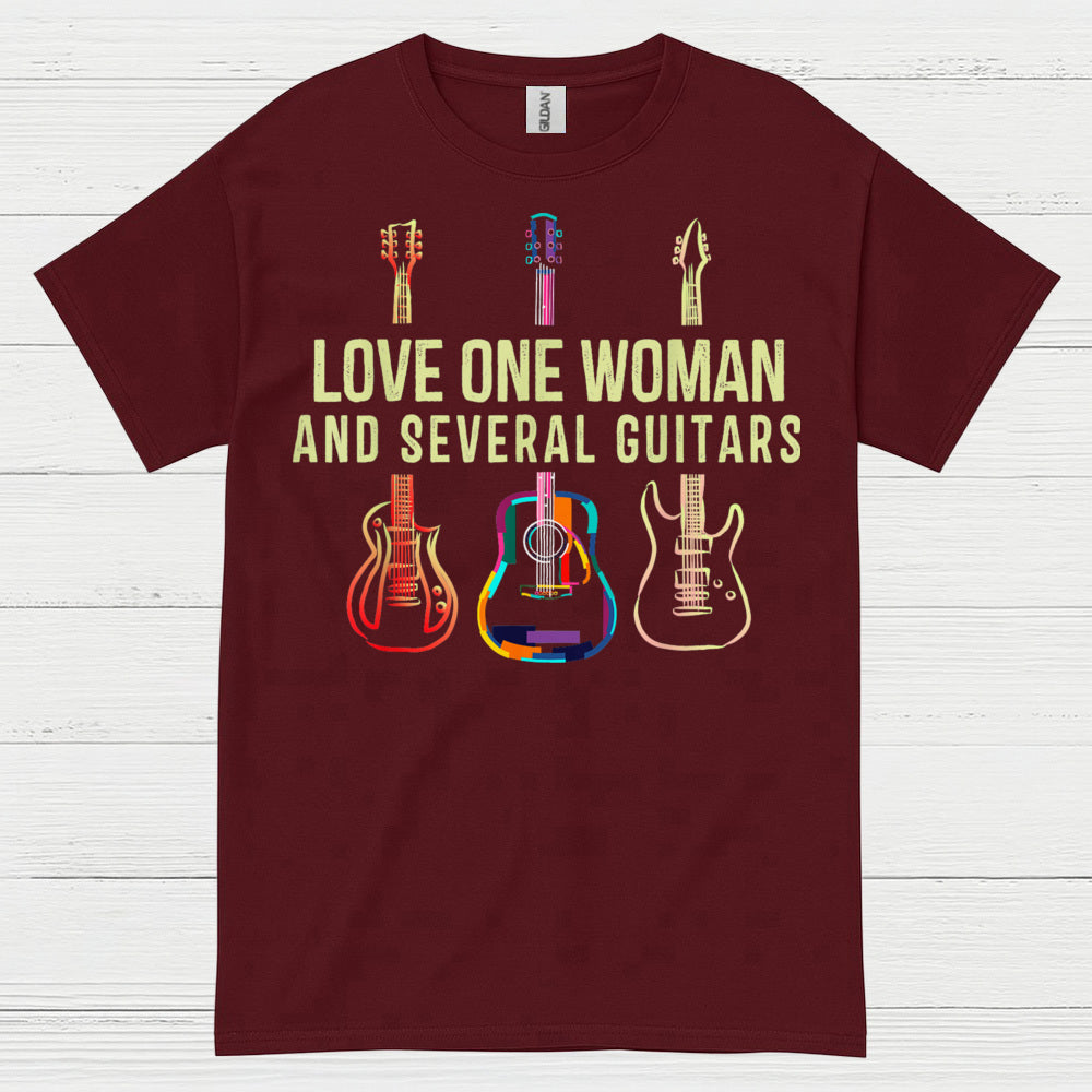 Love One Woman And Several Guitars T Shirt