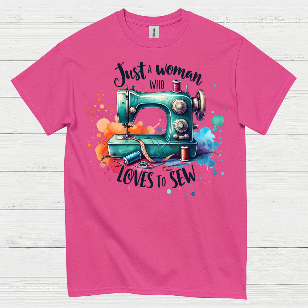 Just A Woman Who Loves To Sew T Shirt