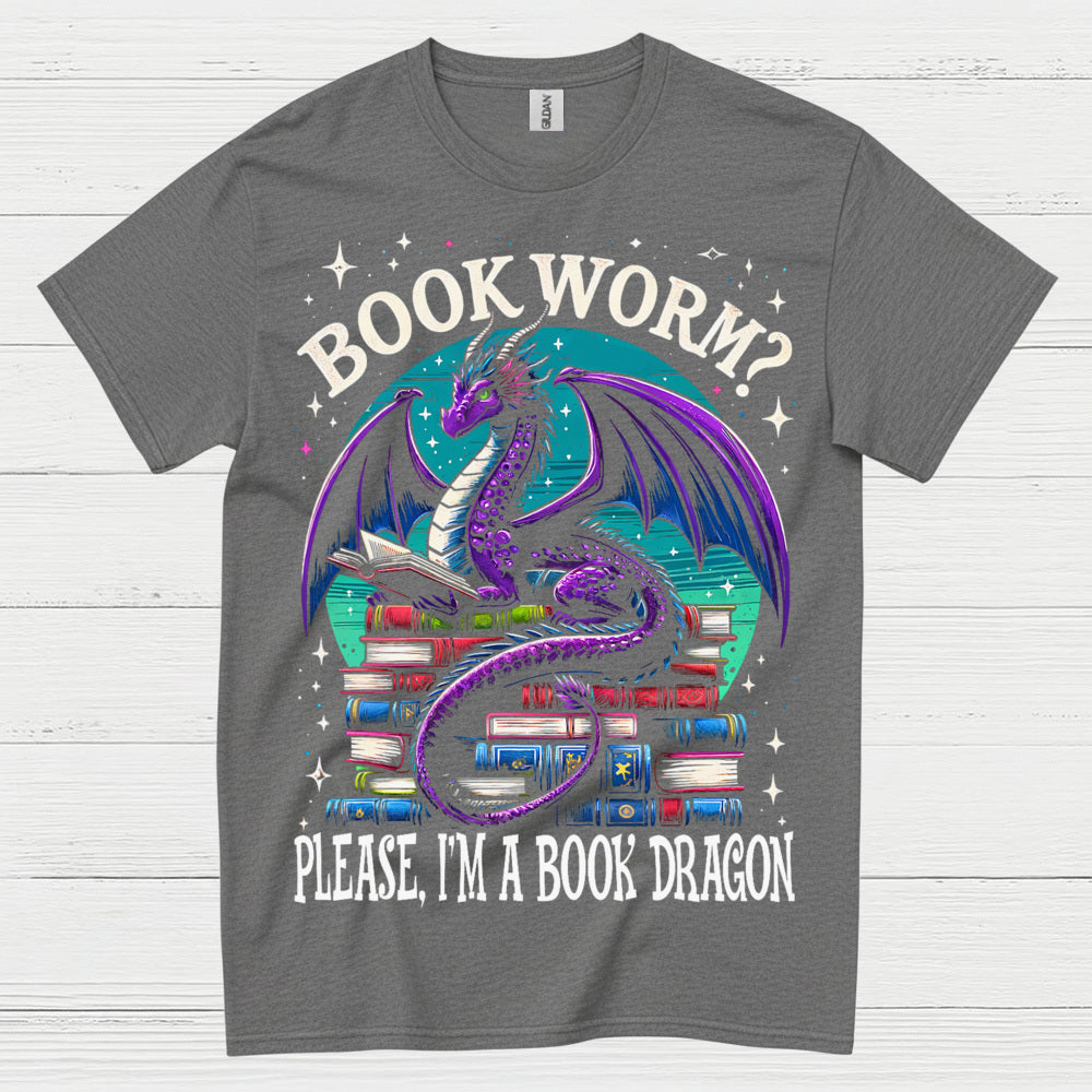 Book Dragon Not Bookworm T Shirt
