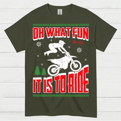 Oh What Fun It Is To Ride Motocross T Shirt