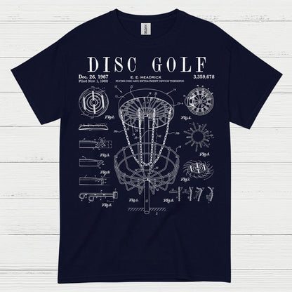 Disc Golf Patent Blueprint T Shirt