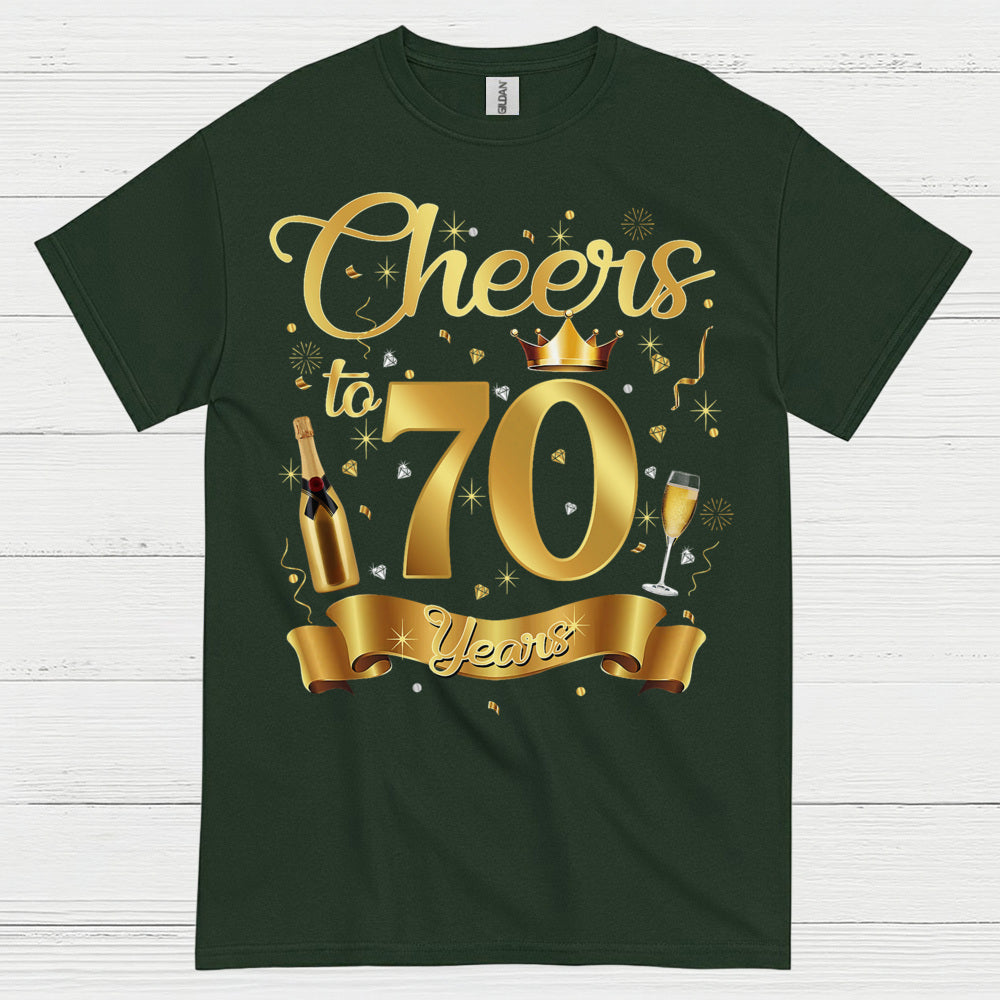 Cheers to 70 Celebration Birthday T Shirt