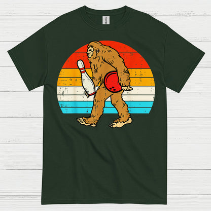 Bowling Bigfoot Retro T Shirt