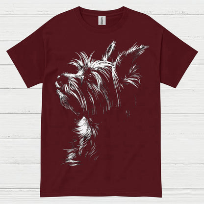 Minimal Dog Sketch Portrait T Shirt