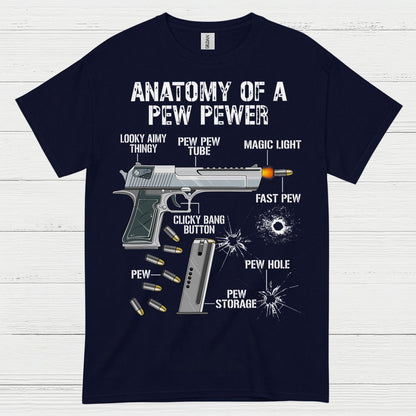 Anatomy Of A Pew Pewer Funny Gun T Shirt
