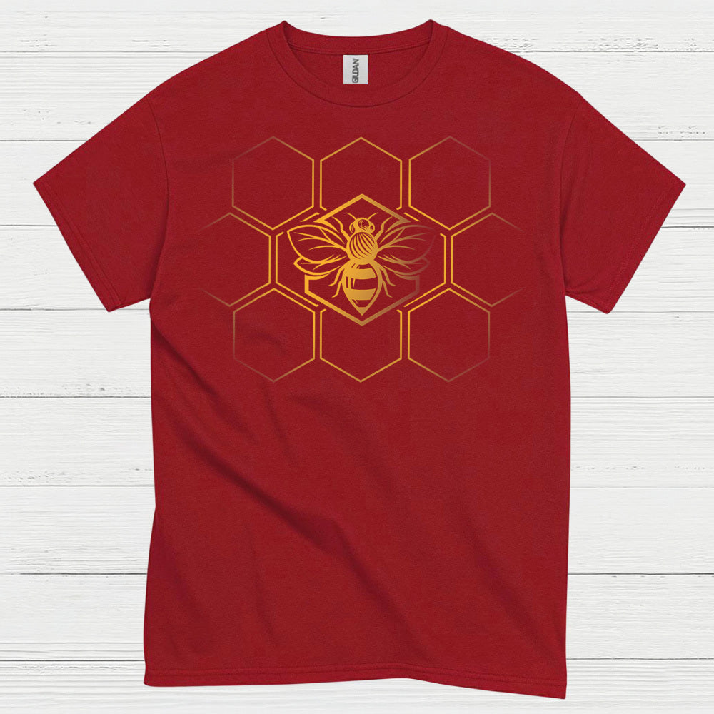 Minimal Honeycomb Bee Lover T Shirt
