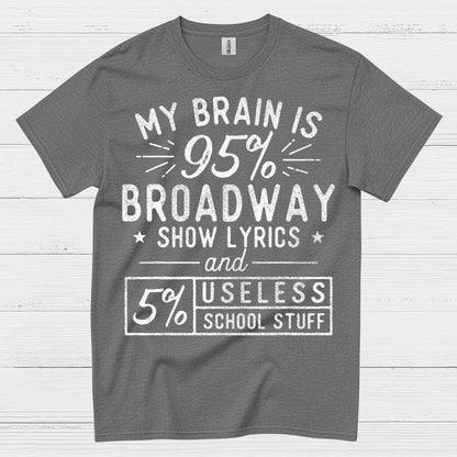 My Brain Is 95 Percent Broadway T Shirt