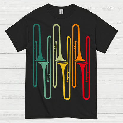 Retro Trombone Colors T Shirt