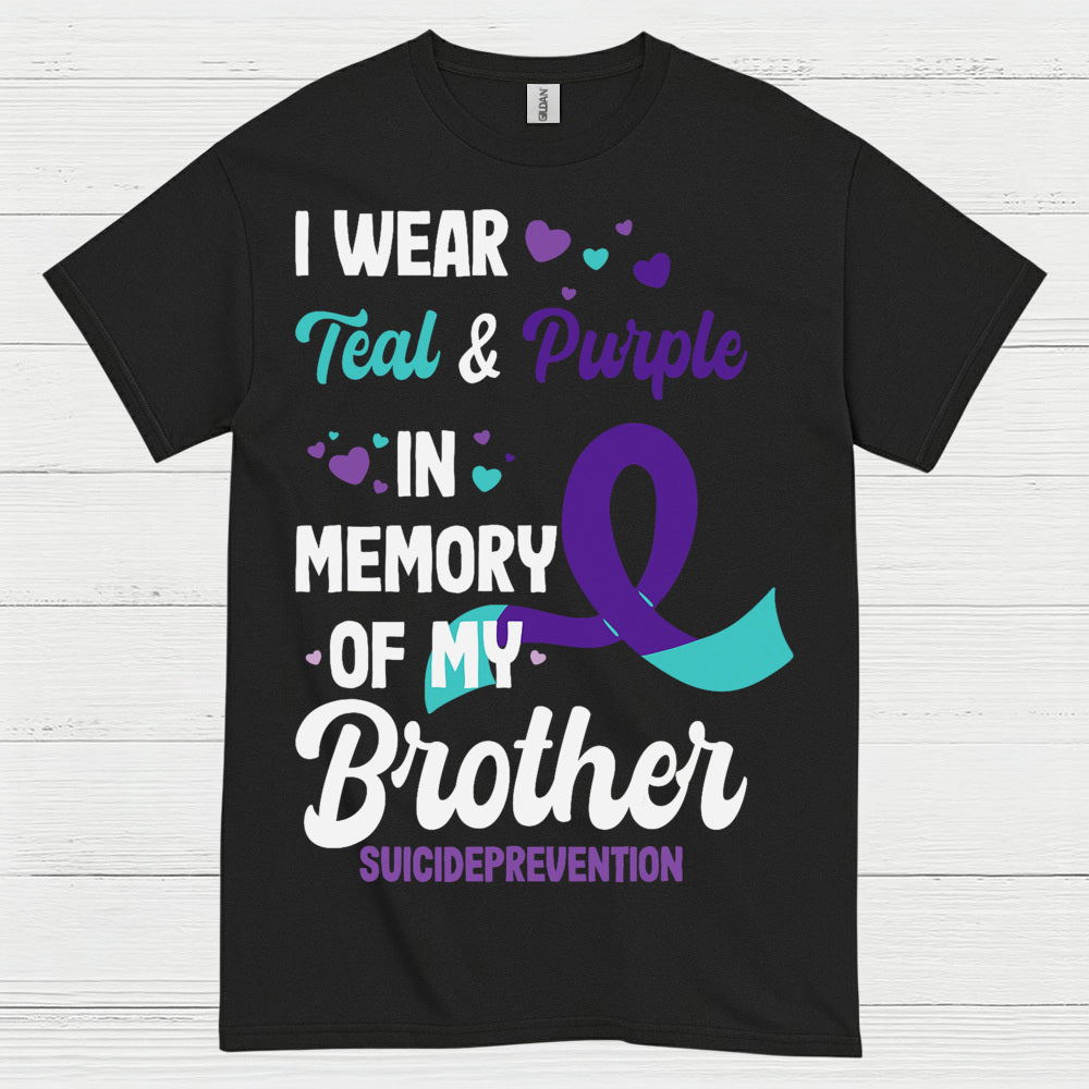 Teal Purple Brother Memorial Awareness T Shirt