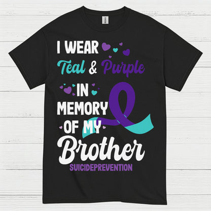 Teal Purple Brother Memorial Awareness T Shirt