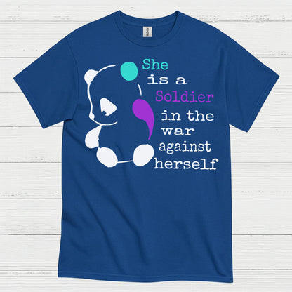 She Is A Soldier Message T Shirt