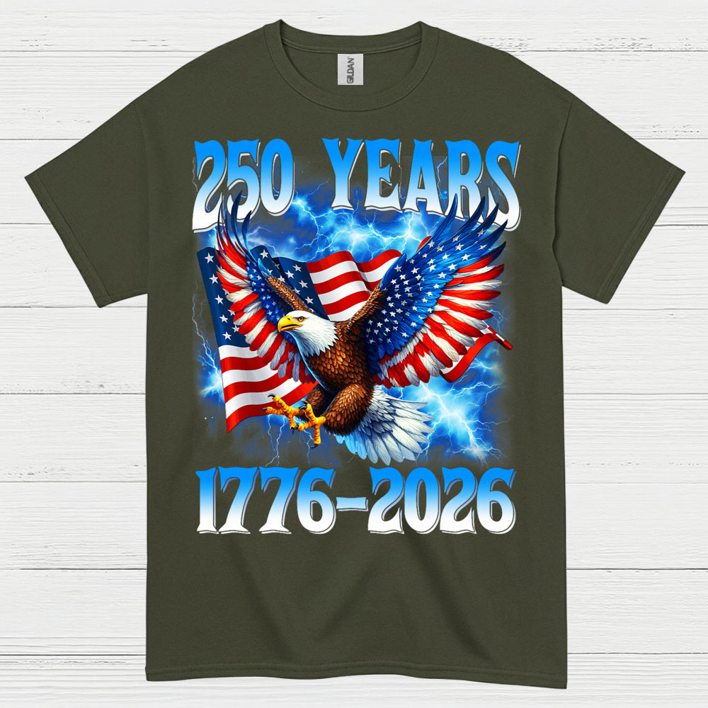 250 Years American Eagle Patriotic Independence T Shirt
