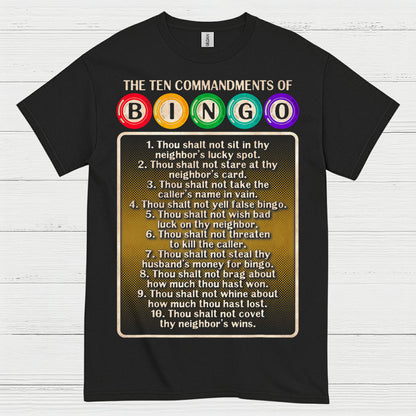 Ten Commandments Of Bingo T Shirt