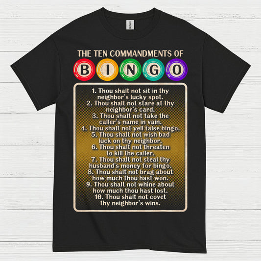 Ten Commandments Of Bingo T Shirt