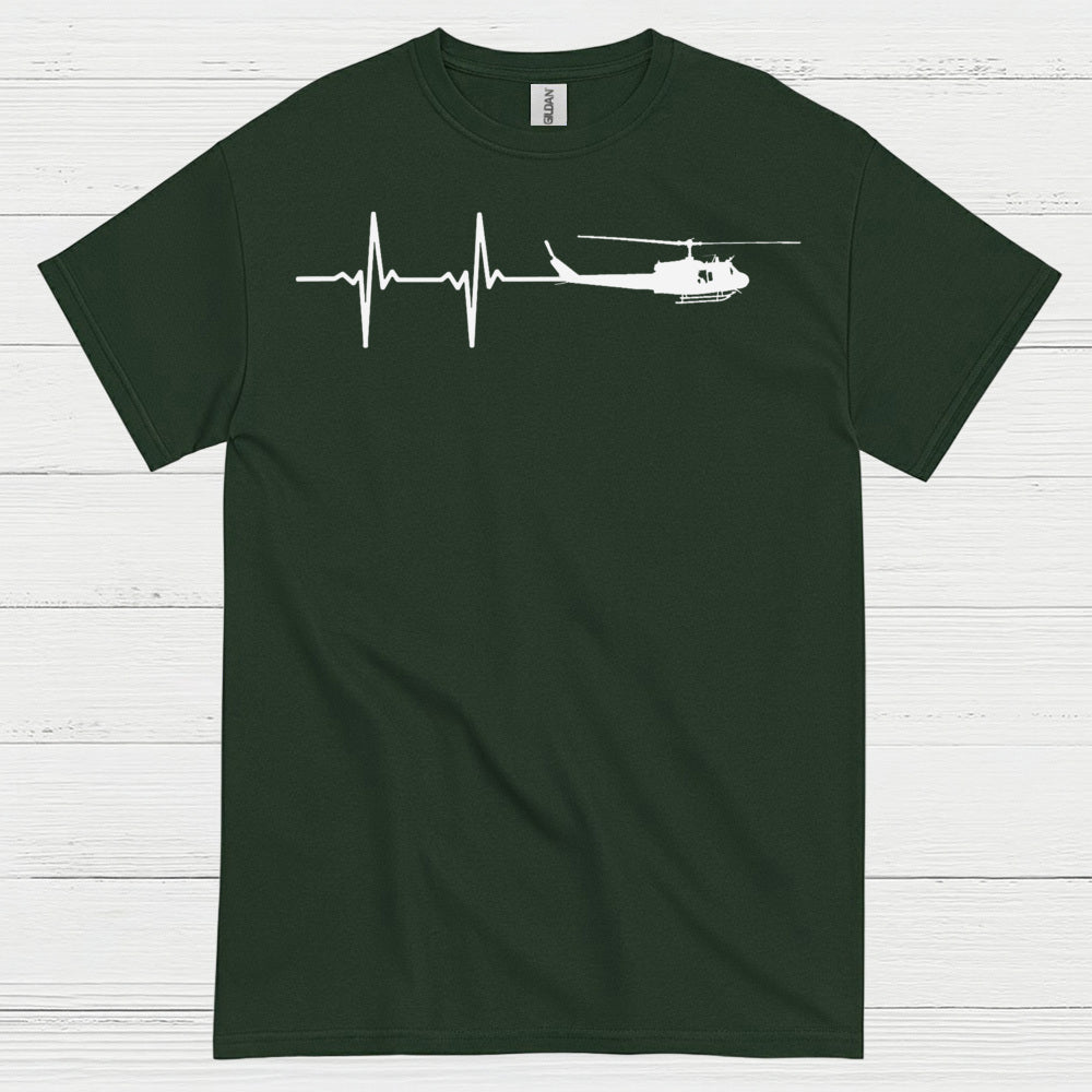 Helicopter Heartbeat Aviation T Shirt
