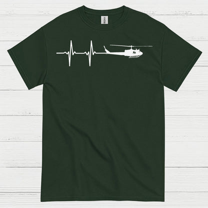 Helicopter Heartbeat Aviation T Shirt