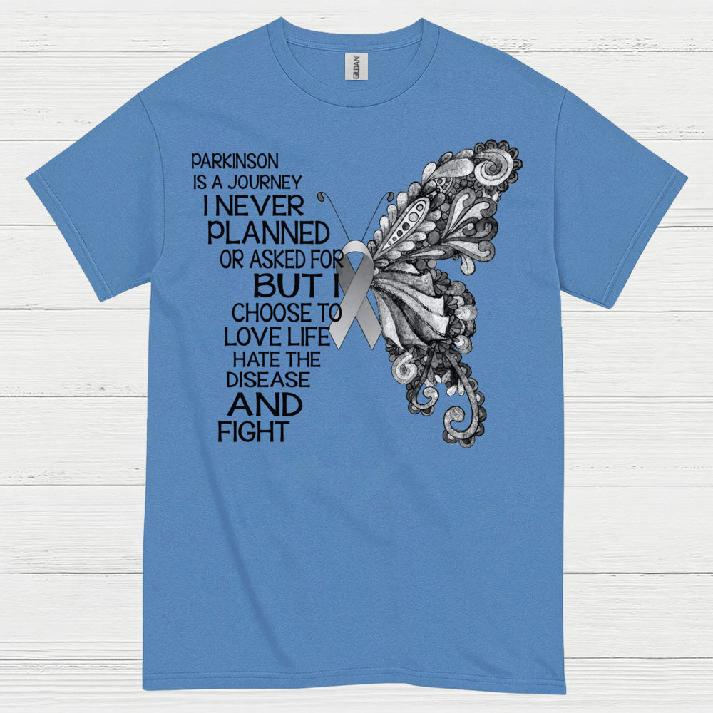 Parkinsons Journey Love Life Fight T Shirt