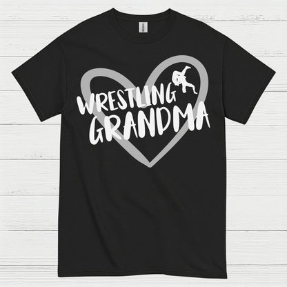 Wrestling Grandma Heart Graphic T Shirt