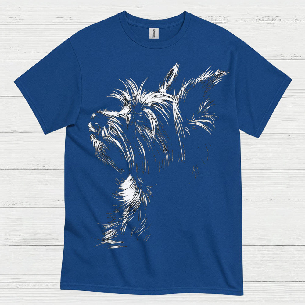 Minimal Dog Sketch Portrait T Shirt