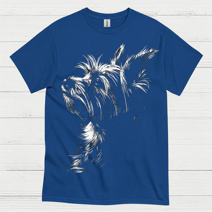 Minimal Dog Sketch Portrait T Shirt