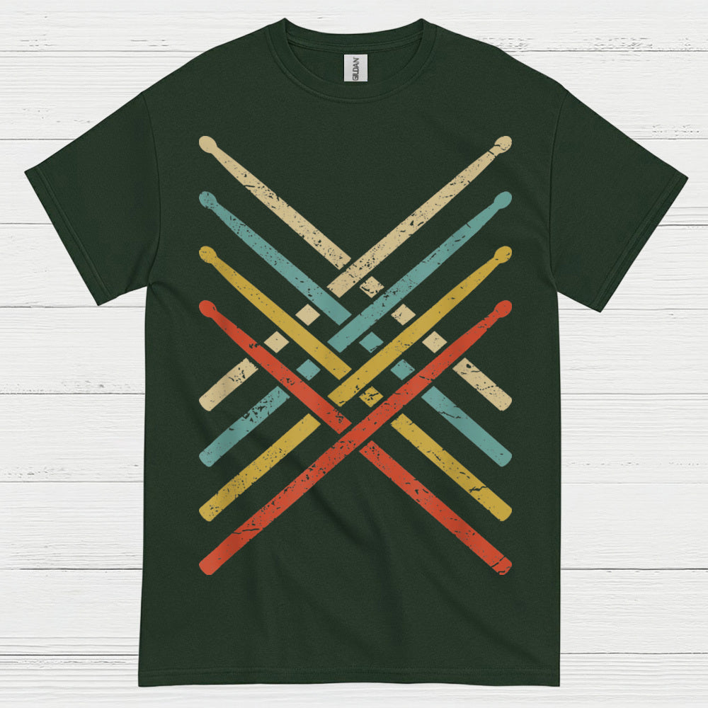 Retro Drum Sticks T Shirt