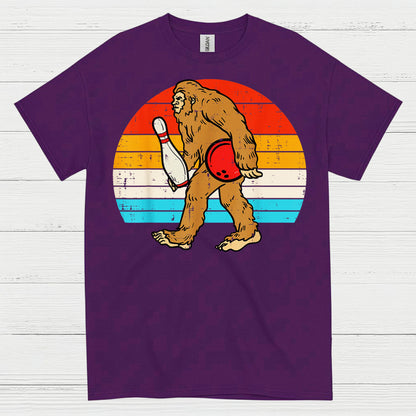 Bowling Bigfoot Retro T Shirt