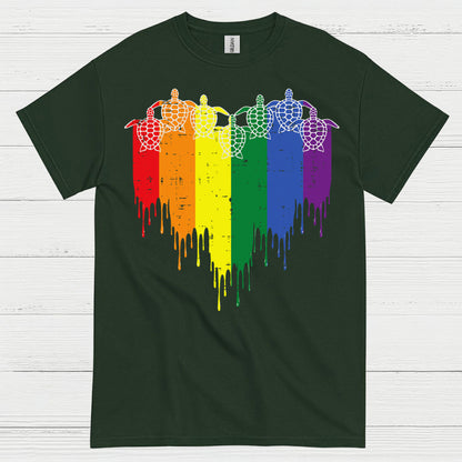 Rainbow Sea Turtle Pride T Shirt
