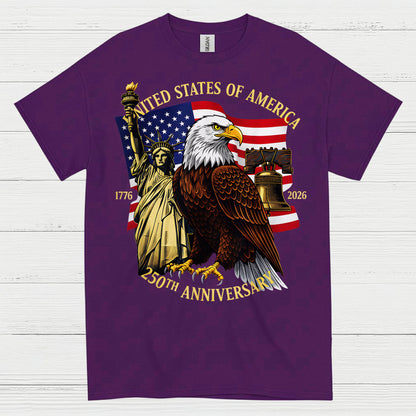 250th Anniversary USA Eagle Patriotic Freedom T Shirt
