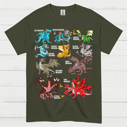 Types Of Dragons T Shirt