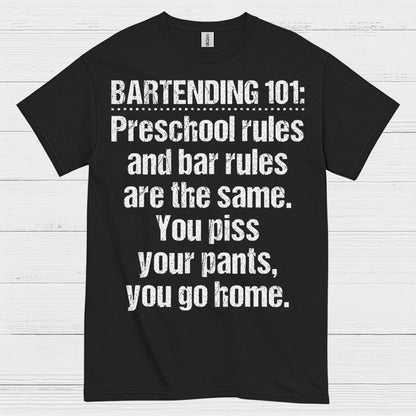 Bartending 101 Rules Humor T Shirt
