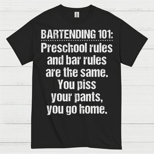 Bartending 101 Rules Humor T Shirt