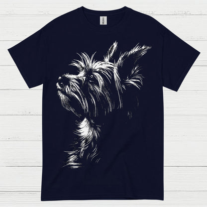 Minimal Dog Sketch Portrait T Shirt