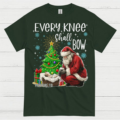 Every Knee Shall Bow Christmas Christian T Shirt