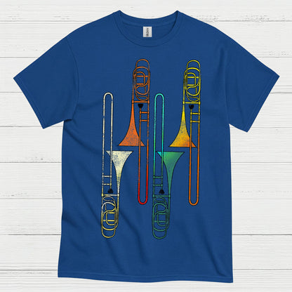 Vintage Trombone Art T Shirt